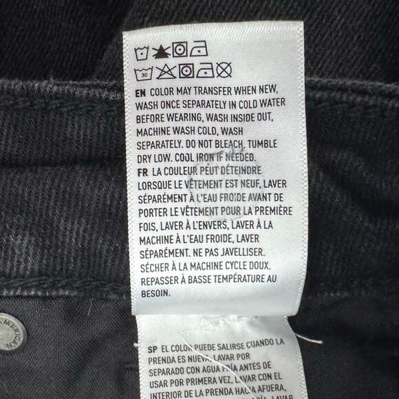 American Eagle Jeans Women’s Size 4 Tall Black High Rise Boho Distressed Grunge - Picture 13 of 14